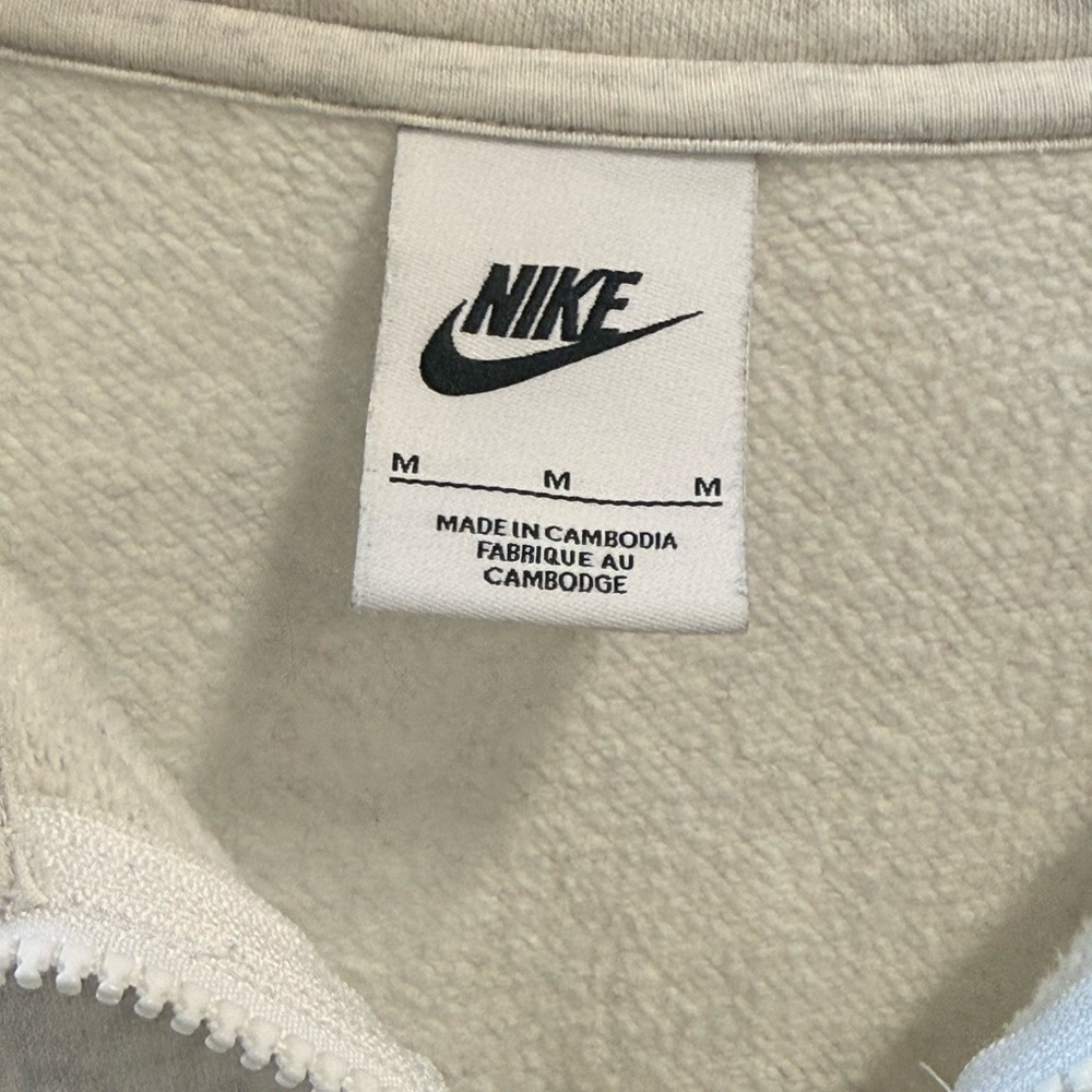 Nike Gray Half-Zip Pullover Sweatshirt Size M - Picture 3 of 4